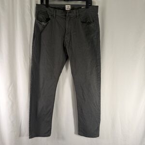 Flint and Tinder Pants Mens 34x30 Green 5 Pocket Flat Front Lightweight Slim Fit